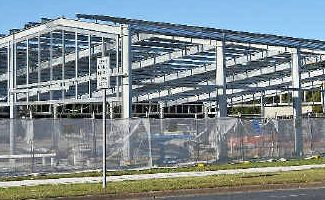 Weather watch: The steel structure of the enclosure for the new indoor heated 25m pool at Coffs Harbour is expected to be finished next week. Weather watch: The steel structure of the enclosure for the new indoor heated 25m pool at Coffs Harbour is expected to be finished next week.